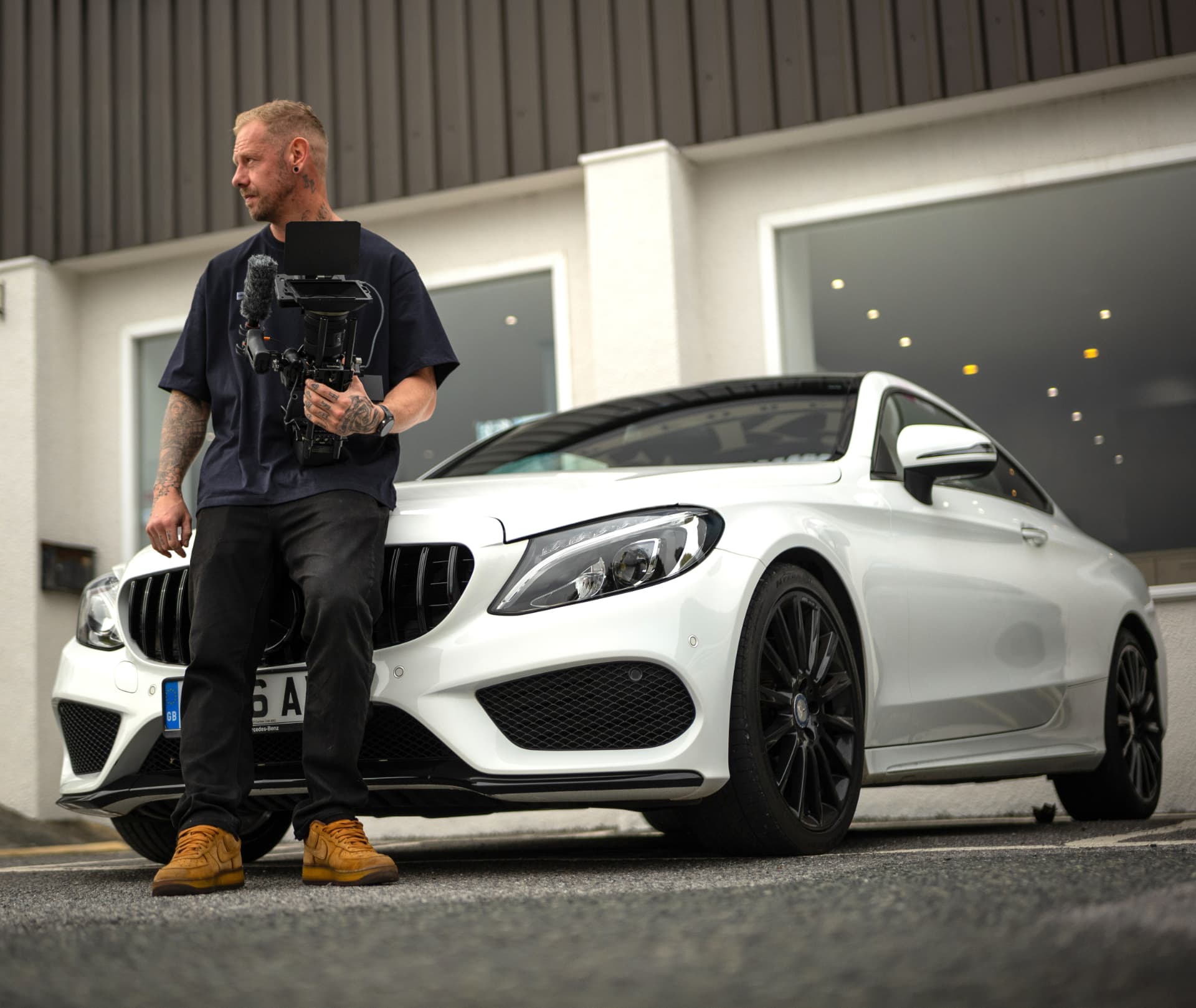 The founder of WLM Properties with a camera rig